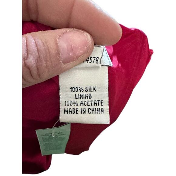 Cache Women's Red 100% Silk Satin Halter Neckline Tie Back Midi Dress Size 6 - Picture 8 of 11